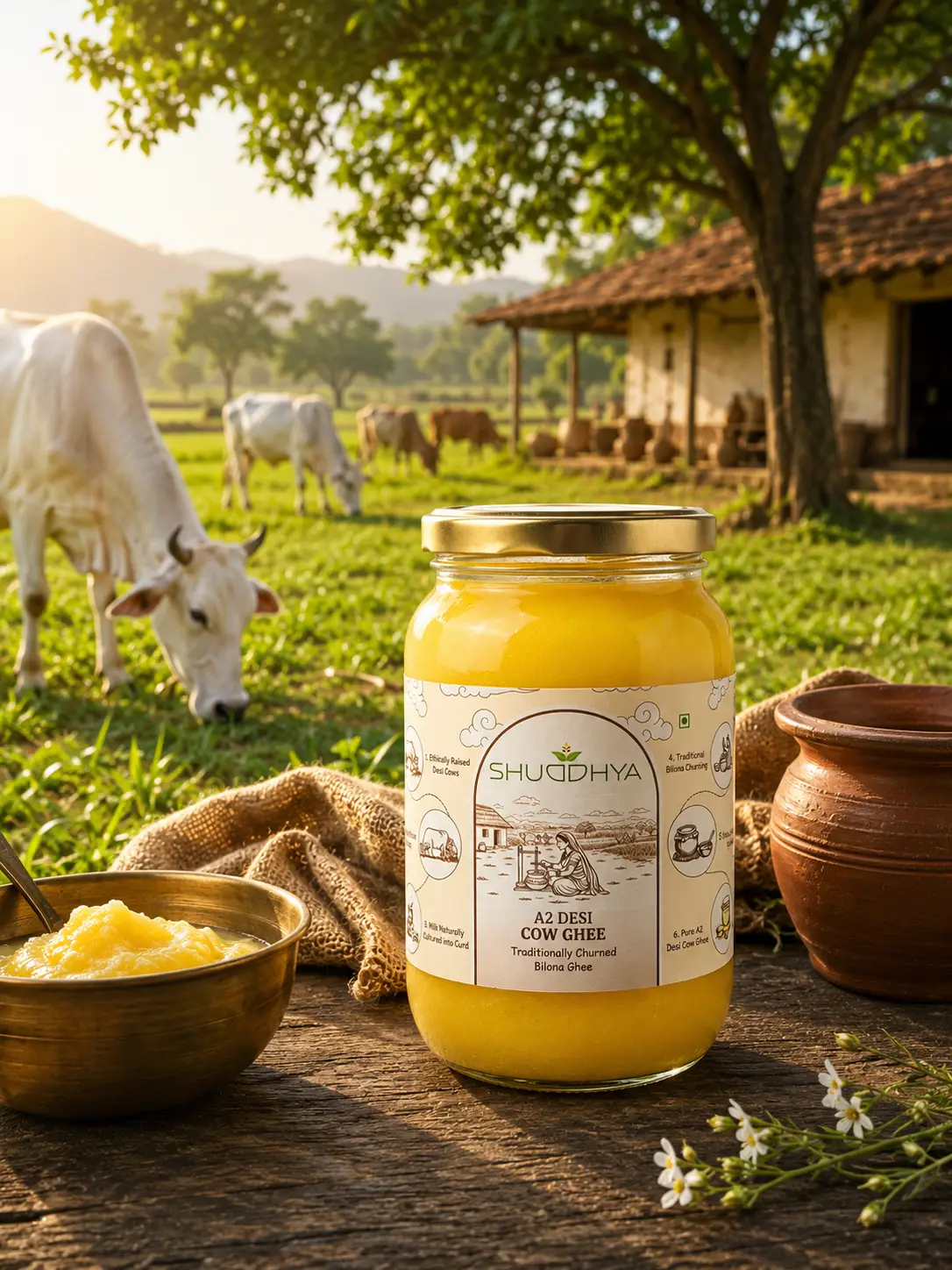 Our Story — Shuddhya A2 Bilona Ghee, made the traditional way in Rajasthan, India